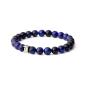Preview: Armband mit 8 mm Tigerauge-Stein - Gem Dark Blue